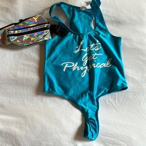 Let’s get physical 80’s leotard and 80s Fanny pack